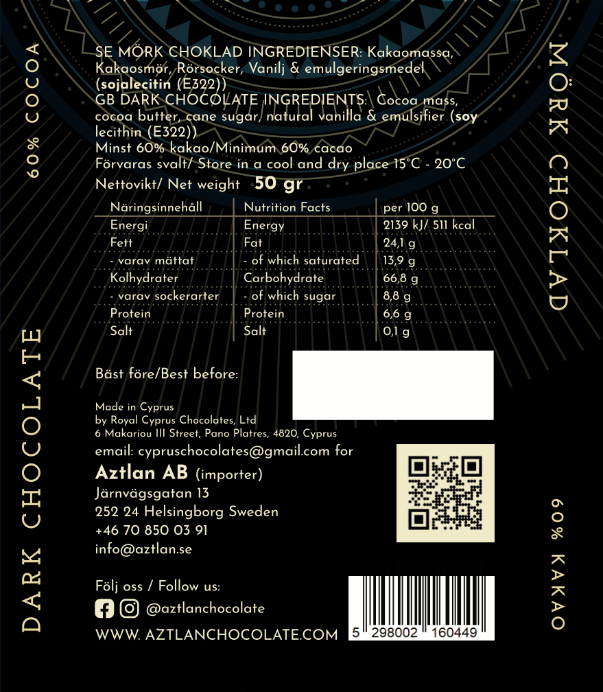 Classic Dark Chocolate Bar